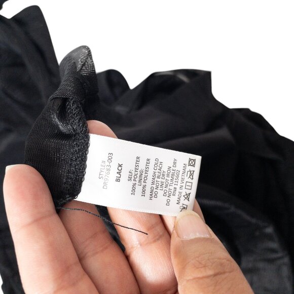 NWT Nordstrom Lush Black Long Sleeve Cut Out Dress SZ S Midi - Picture 9 of 9